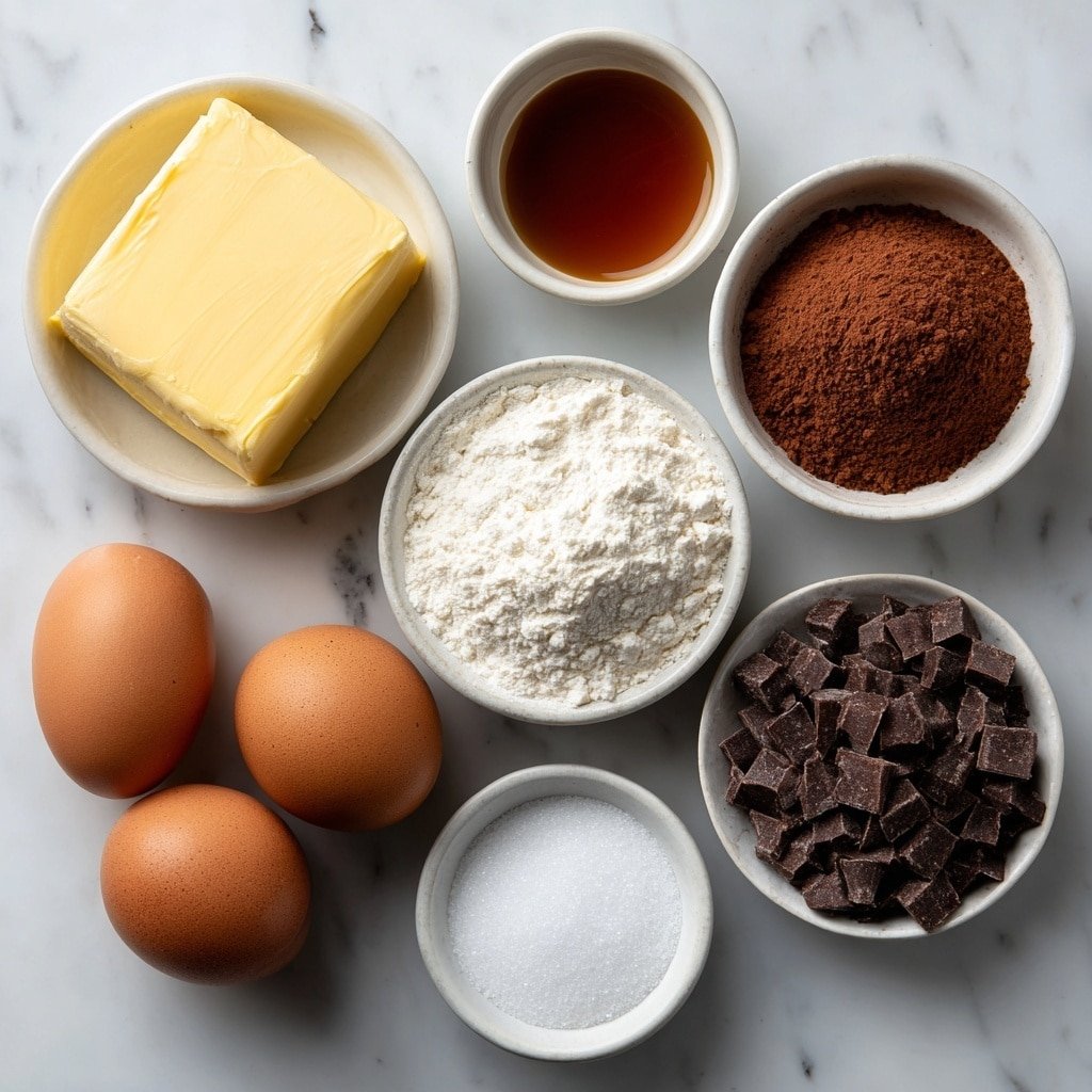 Heart-Shaped Brownies with Chocolate Chips Recipe - Ingredients Image — Heart-Shaped Brownies with Chocolate Chips, chocolate chip heart brownie recipe, easy heart-shaped brownie recipe, fudgy brownies with chocolate chips, homemade valentines brownies