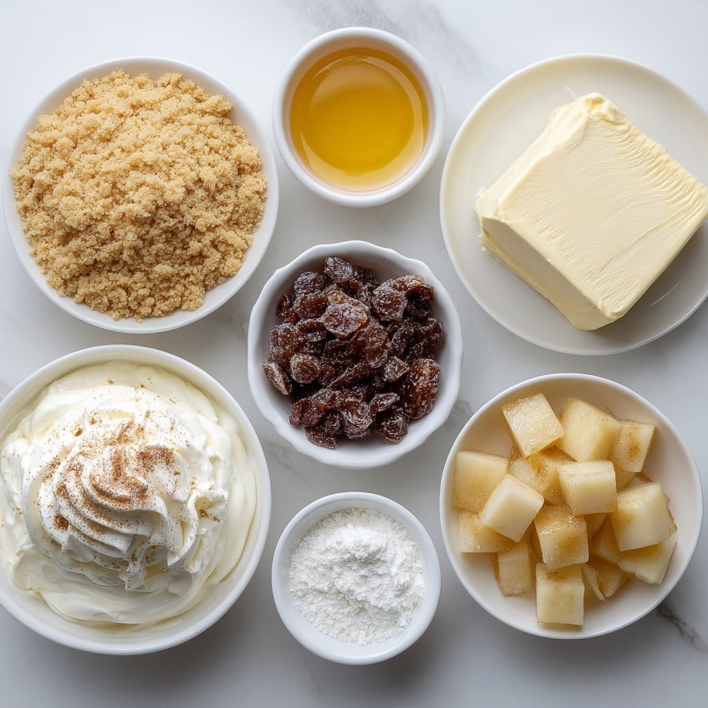 No-Bake Apple Cheesecake Jars Recipe - Ingredients Image — No-Bake Apple Cheesecake Jars, apple cheesecake dessert, easy no-bake cheesecake, layered fruit cheesecake, fall dessert in jars