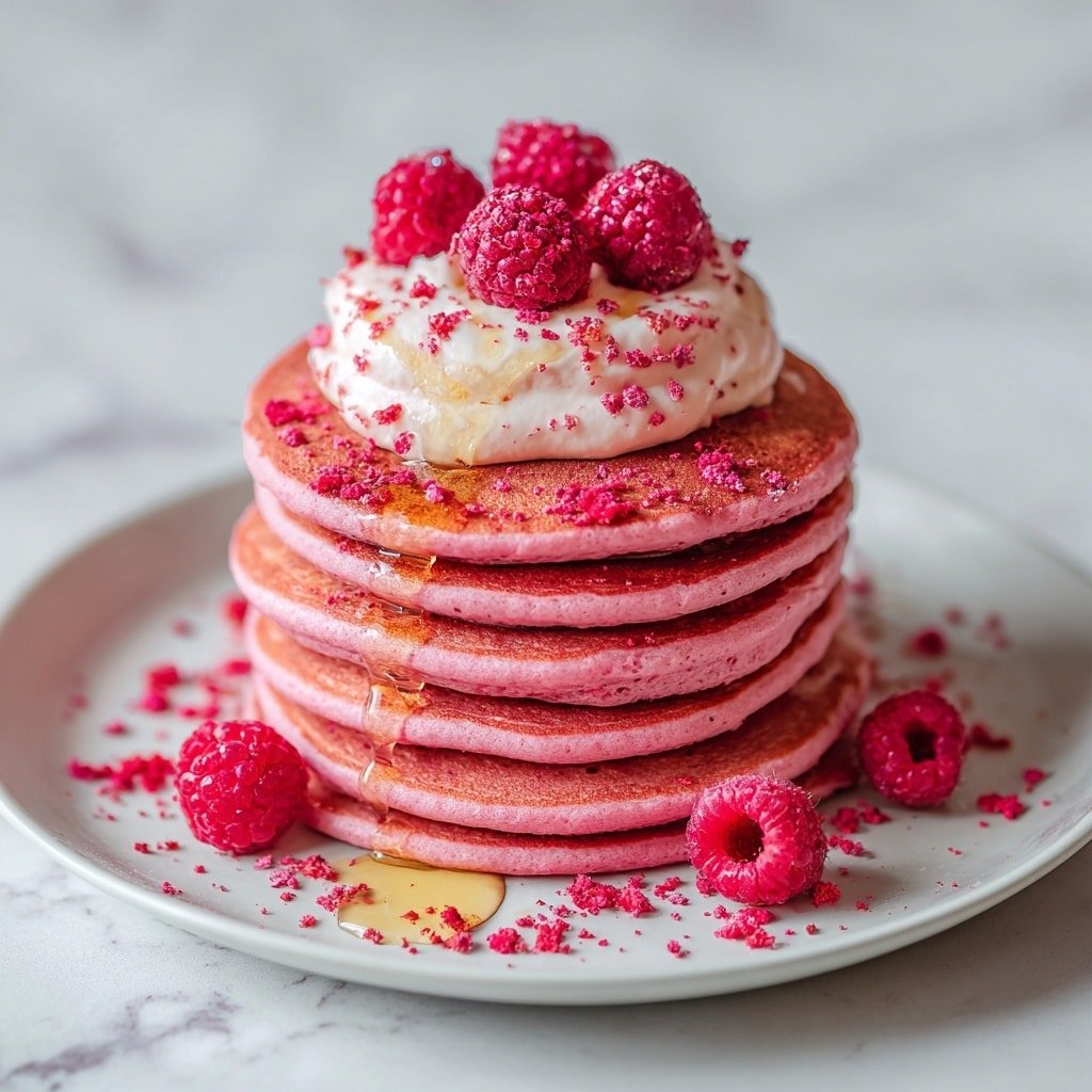 Pink Galentines Pancakes Recipe - Article Image 1 — Pink Galentines Pancakes, pink pancakes recipe, Valentine's brunch ideas, easy pink pancake recipe, floral breakfast ideas