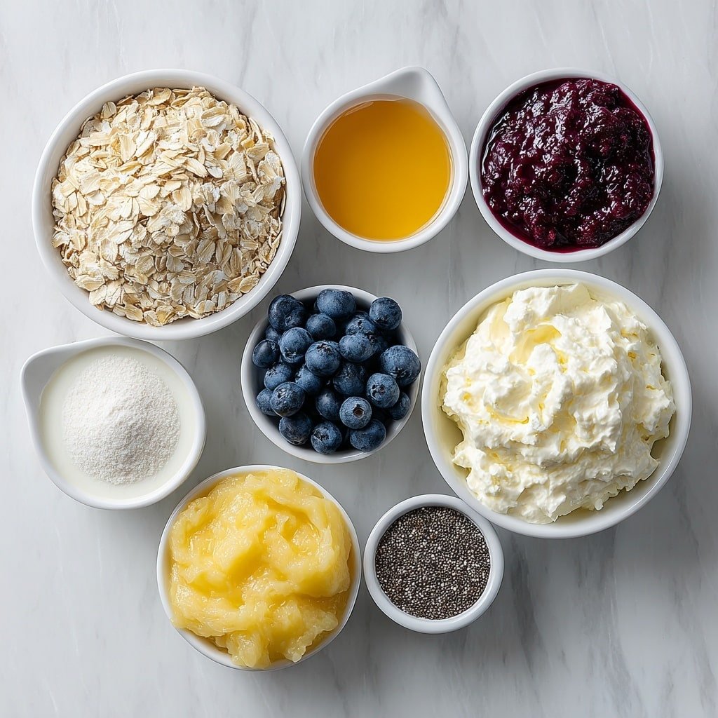 Blueberry Protein Cheesecake Bites Recipe - Ingredients Image — Blueberry Protein Cheesecake Bites, healthy snack bites, no-bake cheesecake treats, easy protein dessert, quick blueberry snack