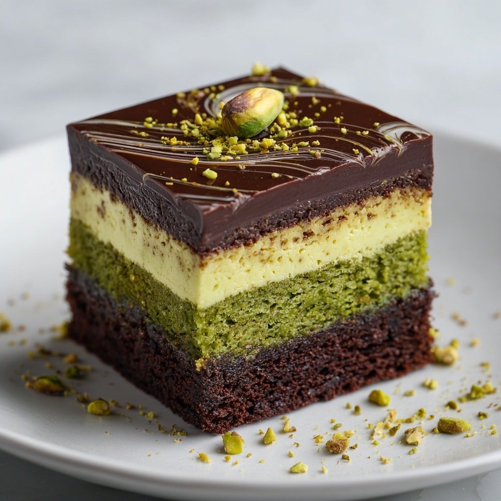 Dubai Chocolate Brownies with Pistachio Filling Recipe - Article Image 2 — Dubai Chocolate Brownies with Pistachio Filling, pistachio-filled chocolate brownies, Dubai desserts, pistachio pastry brownies, decadent chocolate and pistachio treat