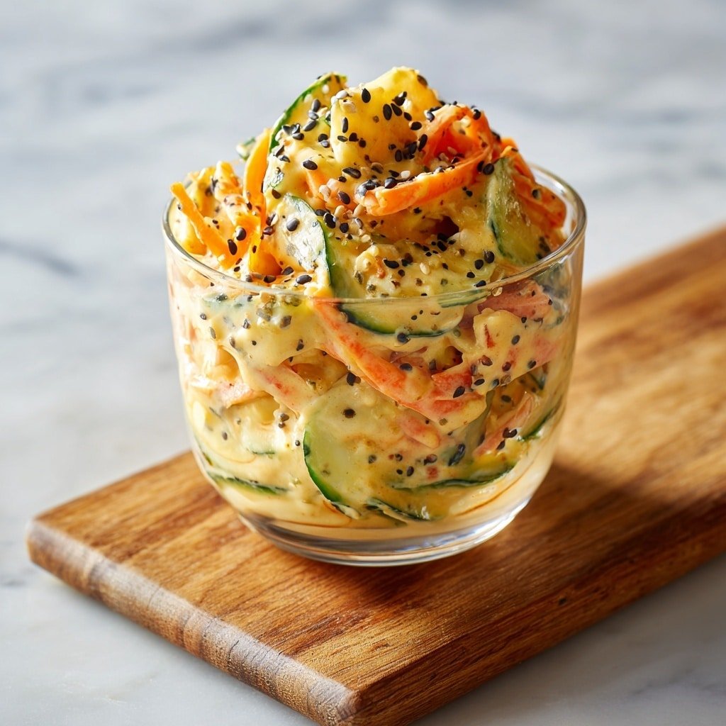 Creamy Asian Cucumber Salad Bowl Recipe - Article Image 2 — Creamy Asian Cucumber Salad Bowl, Asian cucumber salad, vegan cucumber salad, healthy Asian salad, Asian-inspired veggie bowl