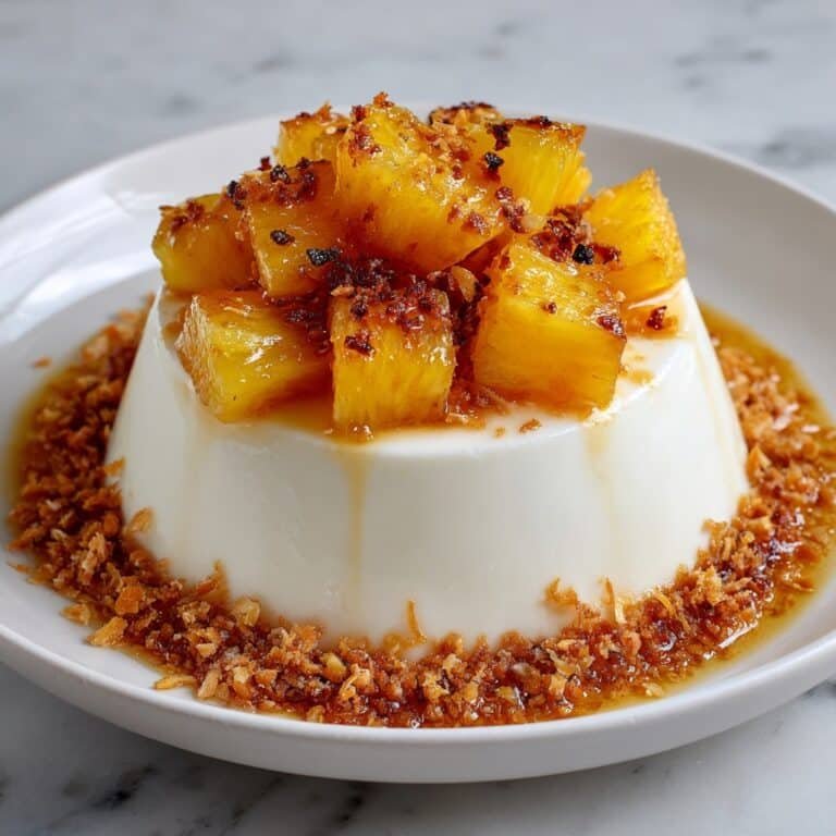 Coconut Cream Panna Cotta with Pineapple Recipe