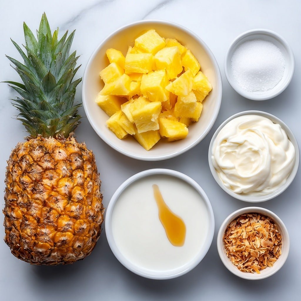 Coconut Cream Panna Cotta with Pineapple Recipe - Ingredients Image — Coconut Cream Panna Cotta with Pineapple, tropical panna cotta recipes, easy coconut panna cotta, pineapple dessert ideas, dairy-free panna cotta