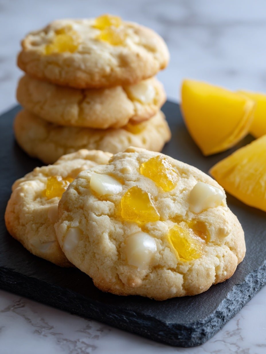 Mango Cookies with White Chocolate and Coconut Recipe - Article Image 1 — Mango Cookies with White Chocolate and Coconut, tropical cookie recipe, mango dessert cookies, white chocolate coconut cookies, easy tropical cookies