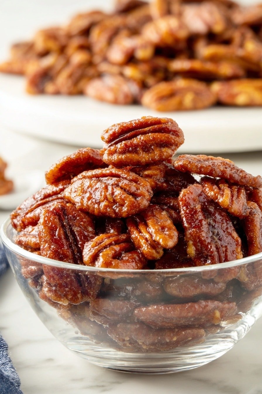 Homemade Buc-ee’s Candied Pecans Recipe - Article Image 2 — Homemade Buc-ee’s Candied Pecans, Candied pecans recipe, easy cinnamon pecans, homemade caramelized pecans, crunchy sweet nut snack