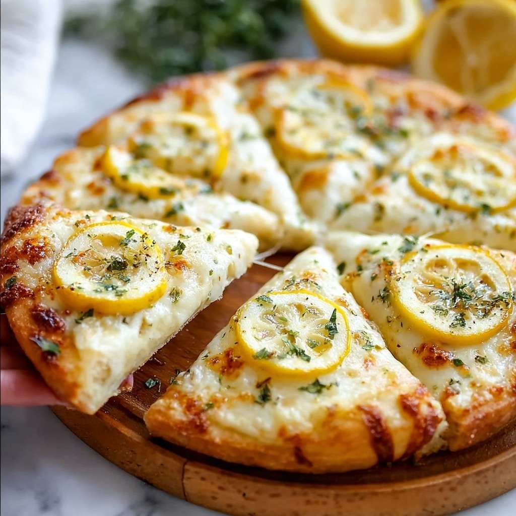 Lemon Herb Pizza with Mozzarella Recipe