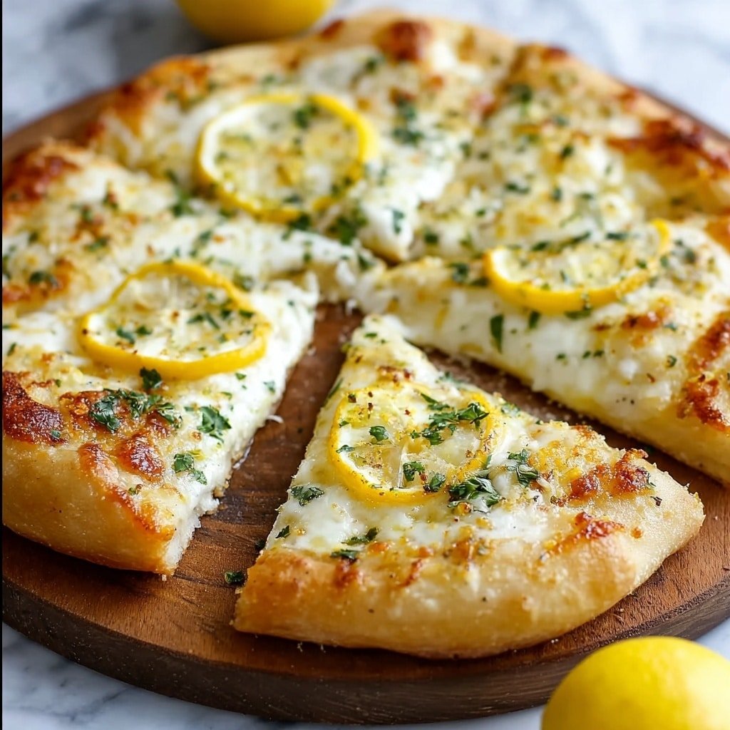 Lemon Herb Pizza with Mozzarella Recipe - Article Image 2 — Lemon Herb Pizza with Mozzarella, Lemon Herb Pizza, Homemade Lemon Herb Pizza, Summer Herb Pizza, Easy Lemon Chicken Pizza
