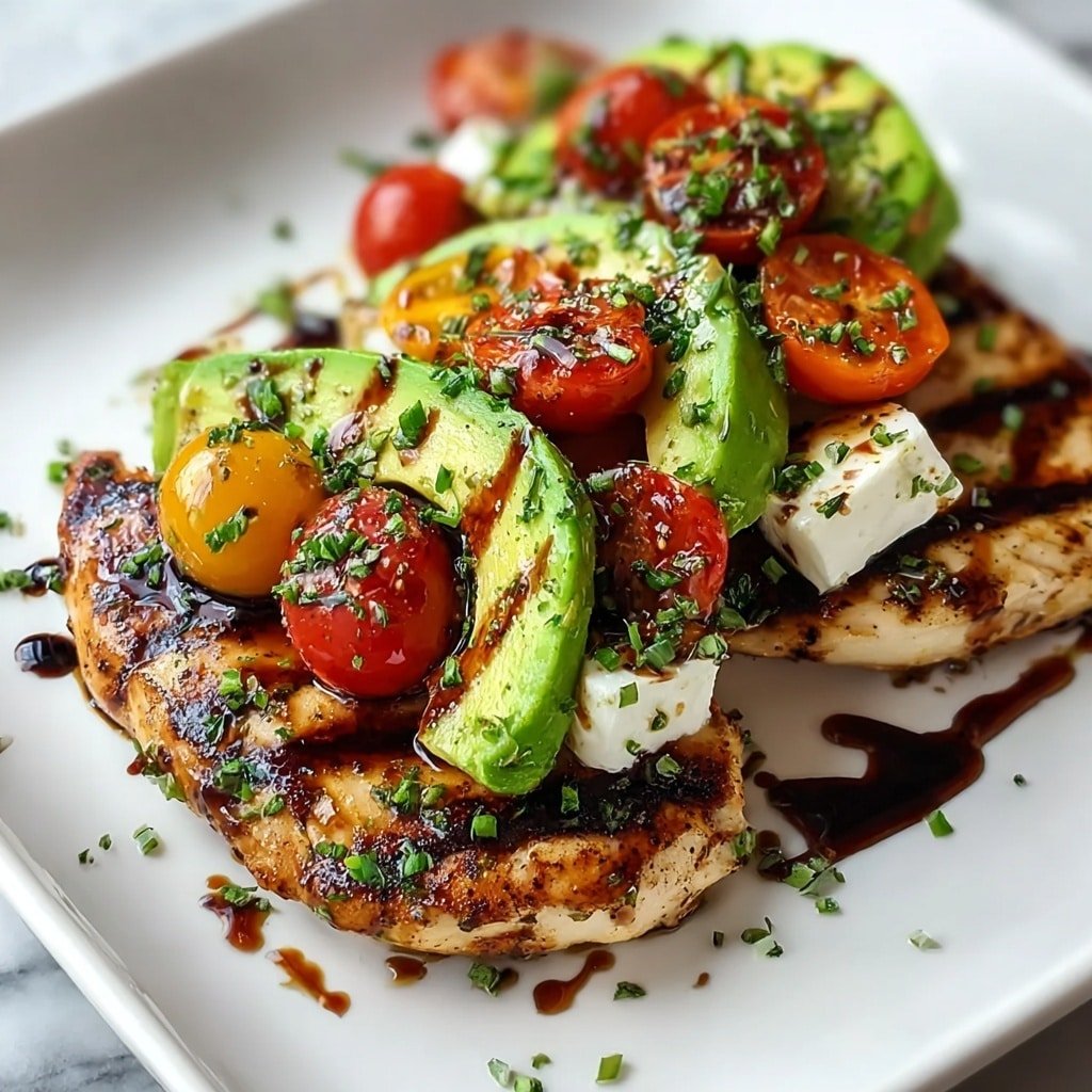 Grilled Avocado Chicken Recipe - Article Image 2 — Grilled Avocado Chicken, grilled chicken with avocado, easy chicken recipes, healthy grilled chicken, flavorful chicken dinner