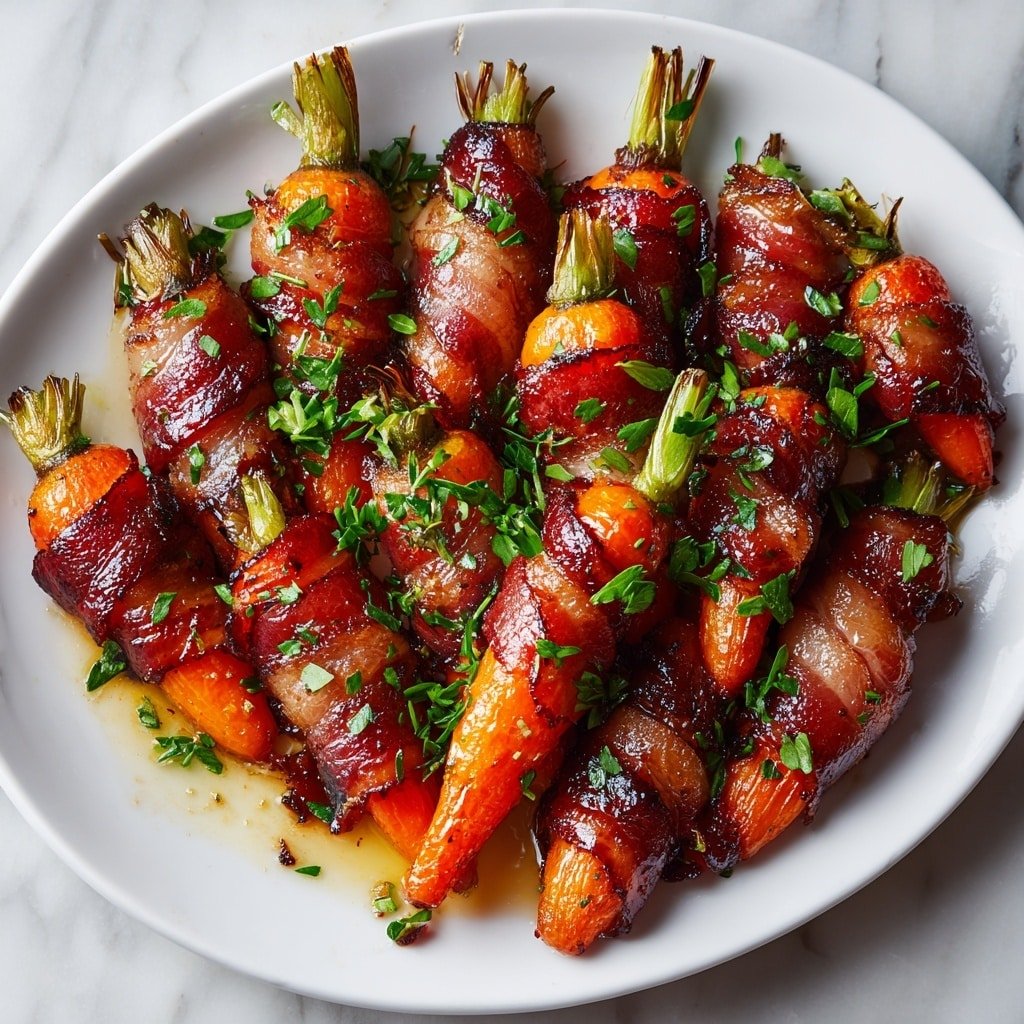 Beef Bacon Wrapped Carrots Recipe - Article Image 1 — Beef Bacon Wrapped Carrots, savory vegetable side dishes, easy appetizer recipes, flavorful bacon-wrapped vegetables, quick weeknight sides