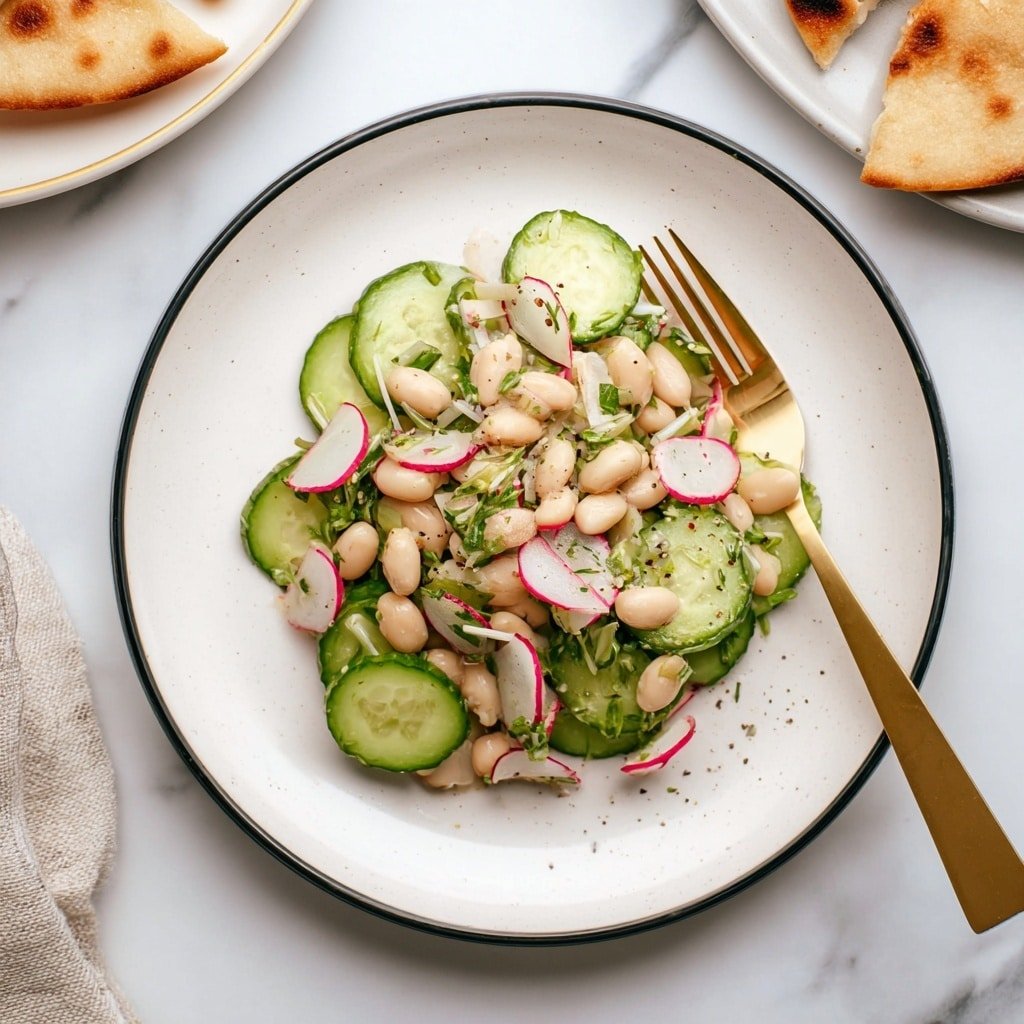 Dilly White Bean Cucumber Salad Recipe - Article Image 2 — Dilly White Bean Cucumber Salad, white bean cucumber salad, fresh bean salad, lemon dill salad, healthy vegetable salad