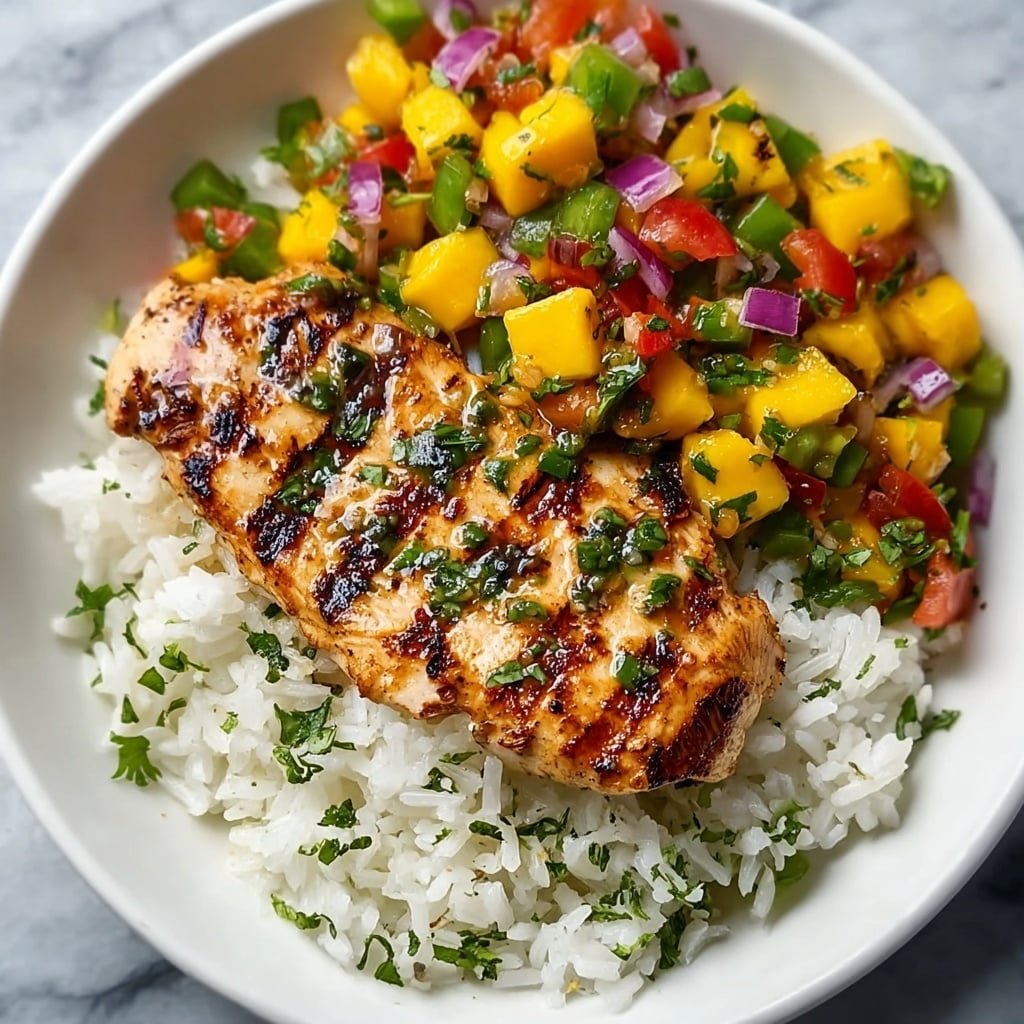 Honey Lime Chicken with Mango Salsa Recipe - Article Image 1 — Honey Lime Chicken with Mango Salsa, tropical chicken recipes, easy citrus chicken, healthy mango salsa dishes, flavorful summer chicken dinners