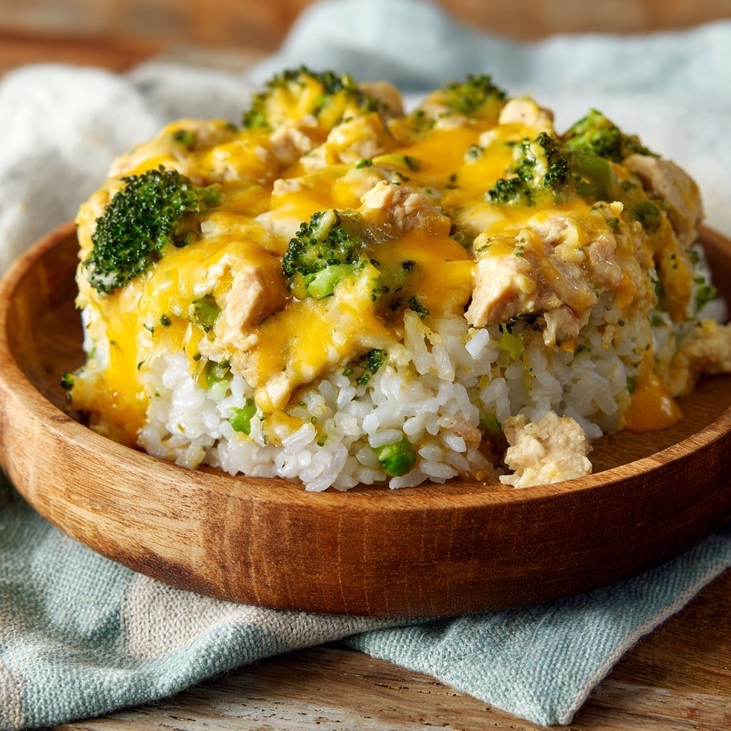 Cheesy Chicken Broccoli Rice Casserole Recipe - Article Image 2 — Cheesy Chicken Broccoli Rice Casserole, Easy chicken and rice casserole, Healthy broccoli chicken bake, Creamy cheesy rice dish, Family-friendly dinner casserole