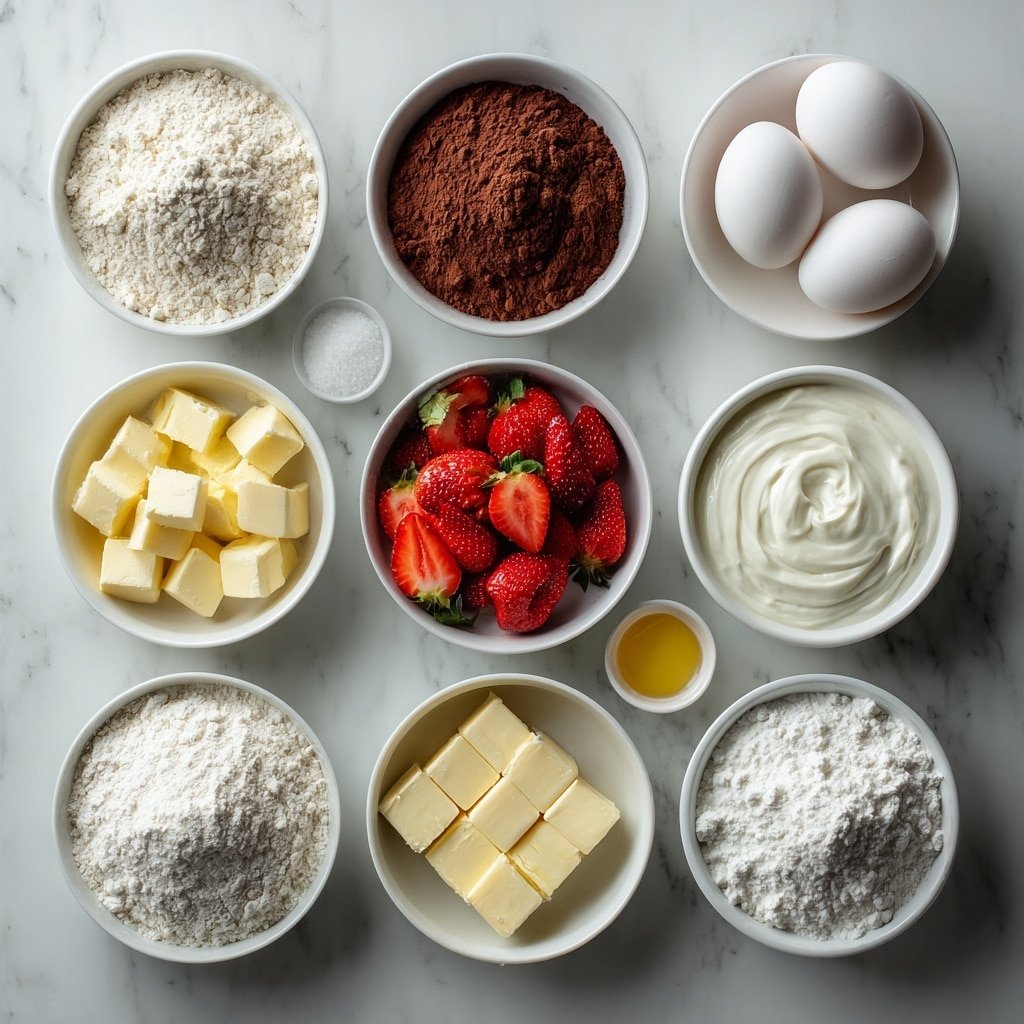 Vegan Chocolate Swiss Roll Recipe - Ingredients Image — Vegan Chocolate Swiss Roll, vegan chocolate cake, plant-based Swiss roll, dairy-free chocolate sponge, vegan dessert recipes