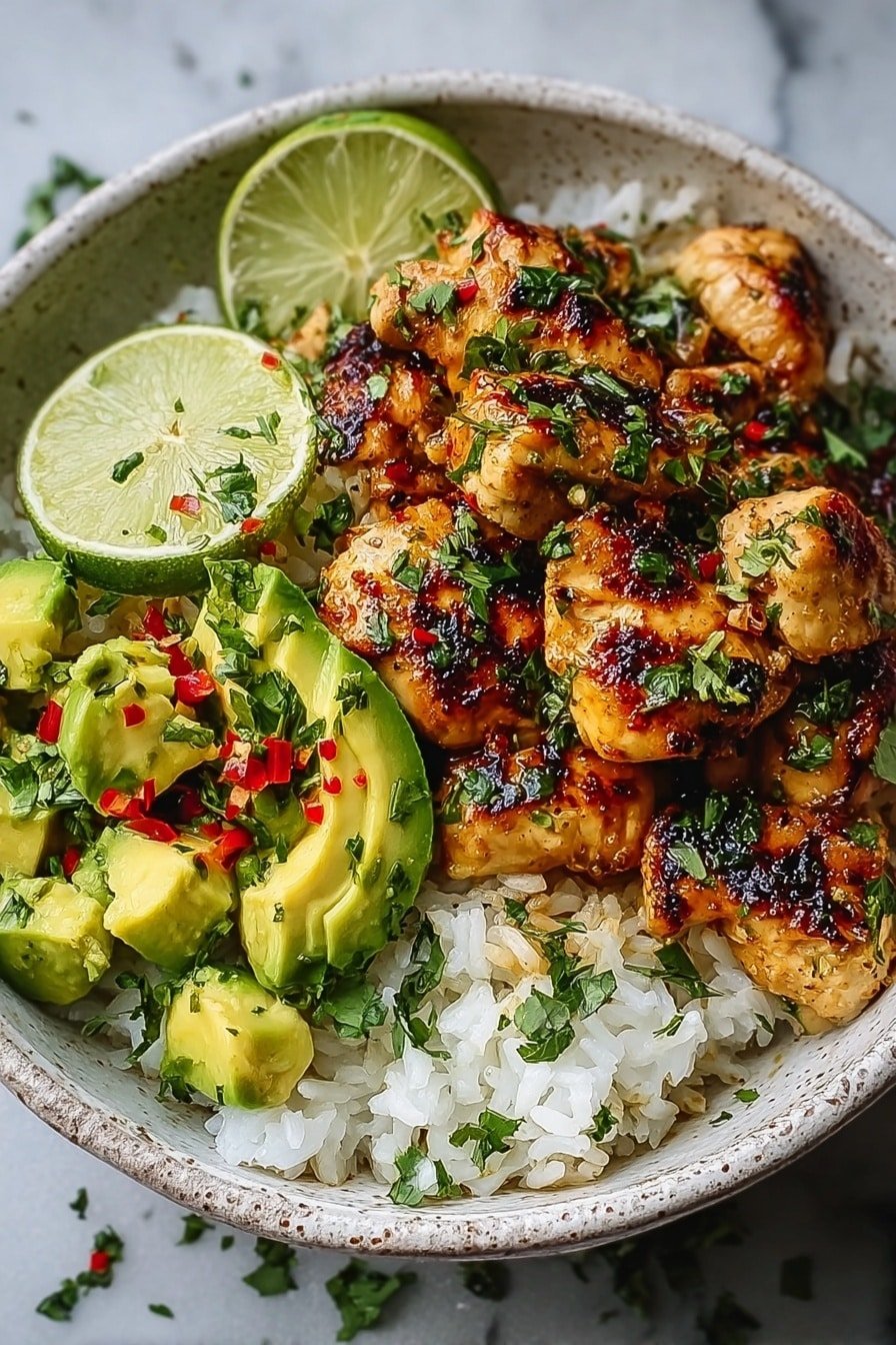 Honey Lime Chicken with Avocado Rice Recipe - Article Image 2 — Honey Lime Chicken with Avocado Rice, honey lime chicken, avocado rice recipe, citrus chicken and avocado dish, easy chicken avocado dinner