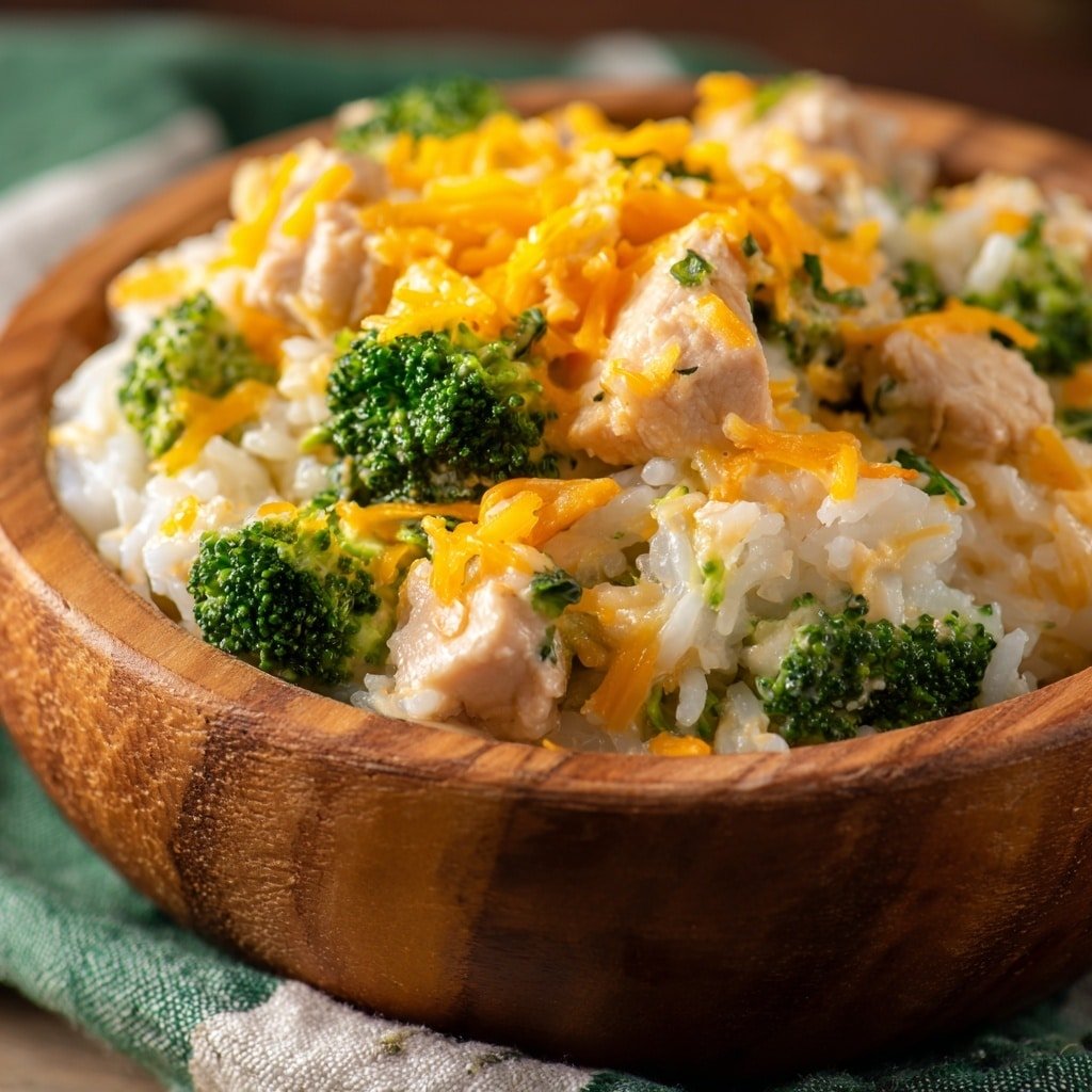 Cheesy Chicken Broccoli Rice Casserole Recipe - Article Image 1 — Cheesy Chicken Broccoli Rice Casserole, Easy chicken and rice casserole, Healthy broccoli chicken bake, Creamy cheesy rice dish, Family-friendly dinner casserole