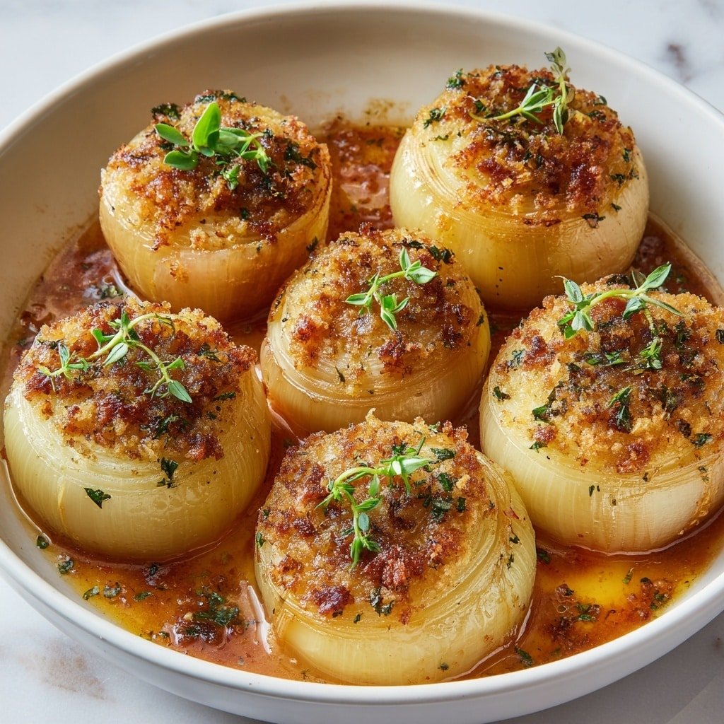 Greek Stuffed Onions Recipe - Article Image 1 — Greek Stuffed Onions, Greek Stuffed Onions Recipe, Stuffed Onion appetizer, Greek cuisine recipes, Mediterranean stuffed onion dish