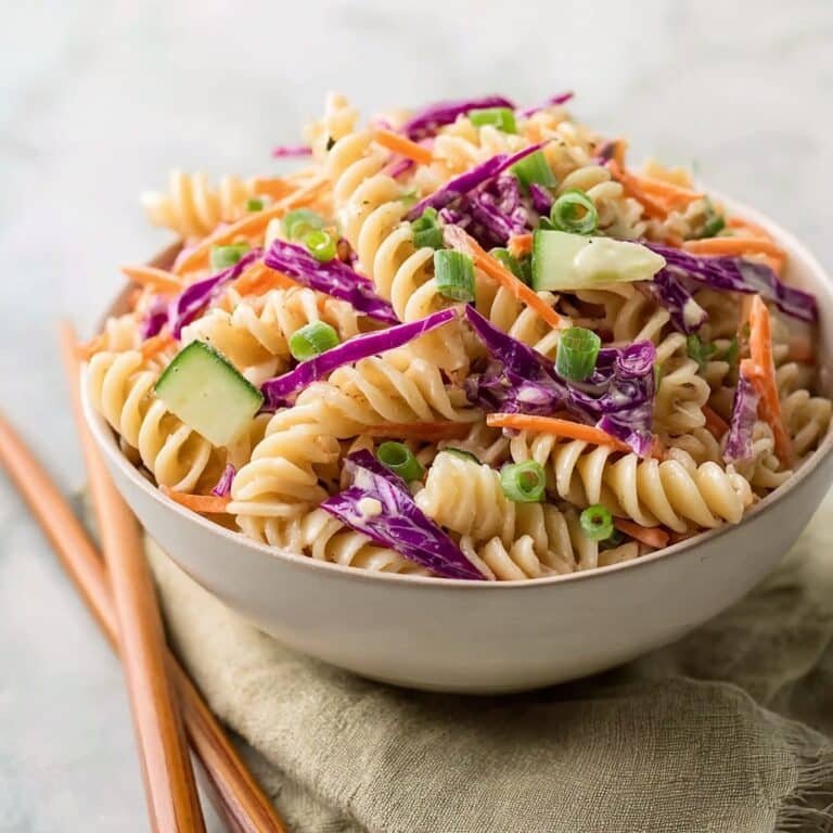 High Protein Asian Pasta Salad Recipe