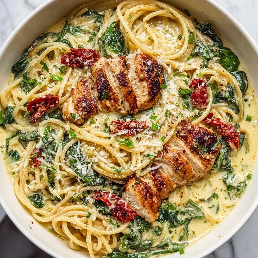 Creamy Pesto Chicken Pasta Recipe - Article Image 2 — Creamy Pesto Chicken Pasta, easy pesto chicken pasta, irresistible chicken pasta recipes, quick weeknight pasta dishes, delicious pesto pasta idea