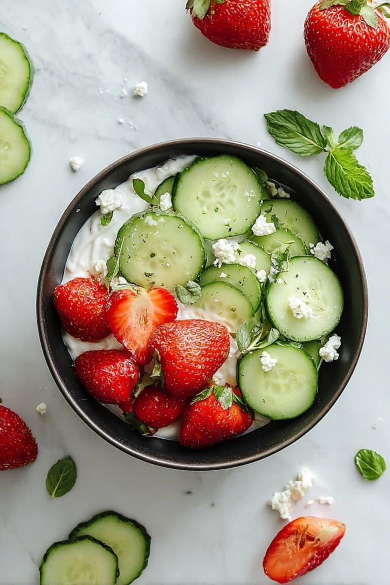 Cucumber Strawberry Salad with Mint Recipe