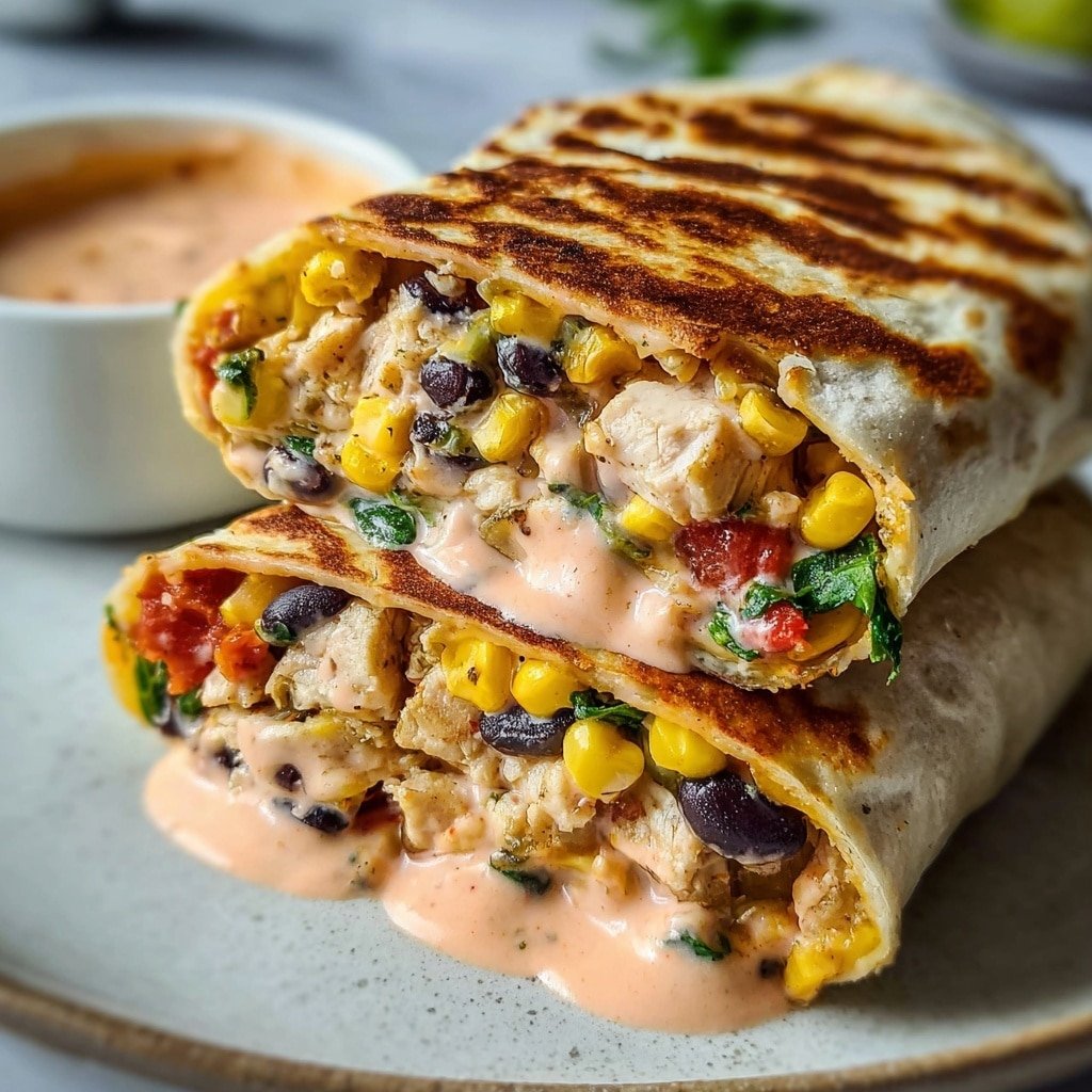 Southwest Chicken Wraps Recipe - Article Image 2 — Southwest Chicken Wraps, Southwest Chicken Wraps recipe, spicy chicken wraps, easy chicken wraps, flavorful wrap ideas