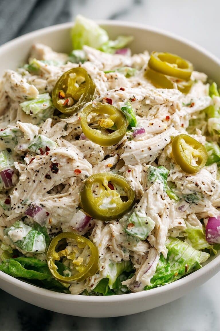 High Protein Pepperoncini Chicken Salad Recipe