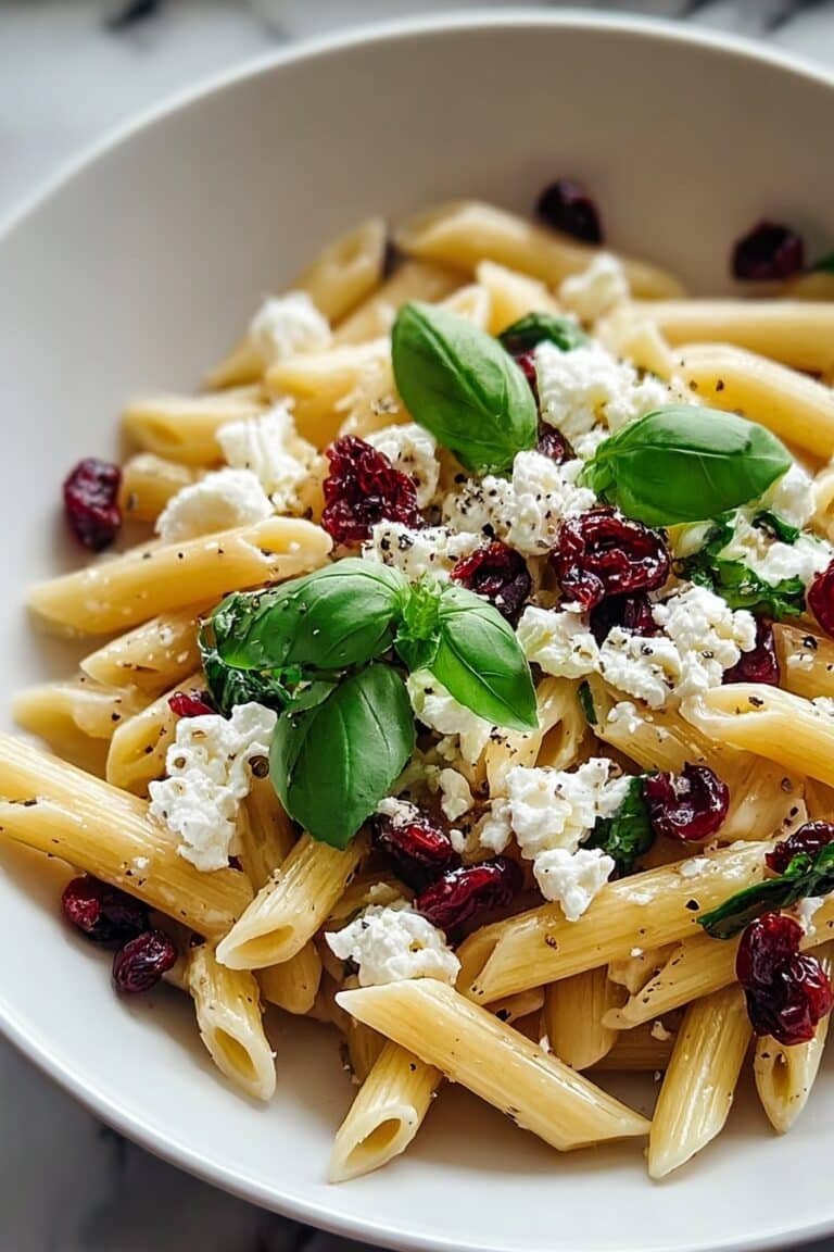 Feta Cranberry Penne Salad Recipe