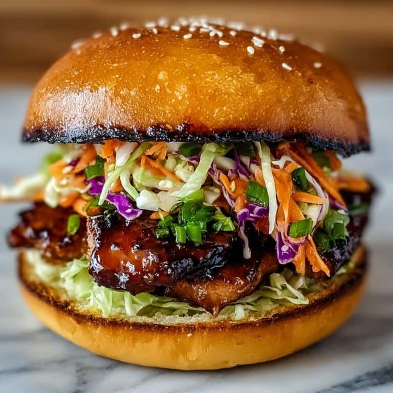 Korean BBQ Chicken Sandwich with Cabbage Slaw Recipe