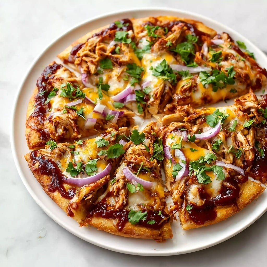 BBQ Chicken Flatbread Recipe - Article Image 2 — BBQ Chicken Flatbread, BBQ Chicken Flatbread recipe, easy flatbread dinner, homemade BBQ flatbread, quick BBQ chicken pizza