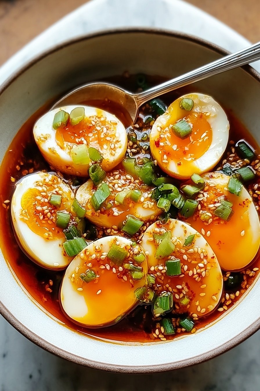Spicy Gochujang Eggs Recipe - Article Image 1 — Spicy Gochujang Eggs, Gochujang Egg Bowls, Spicy Korean Eggs, Easy Gochujang Breakfast, Flavorful Egg Recipes