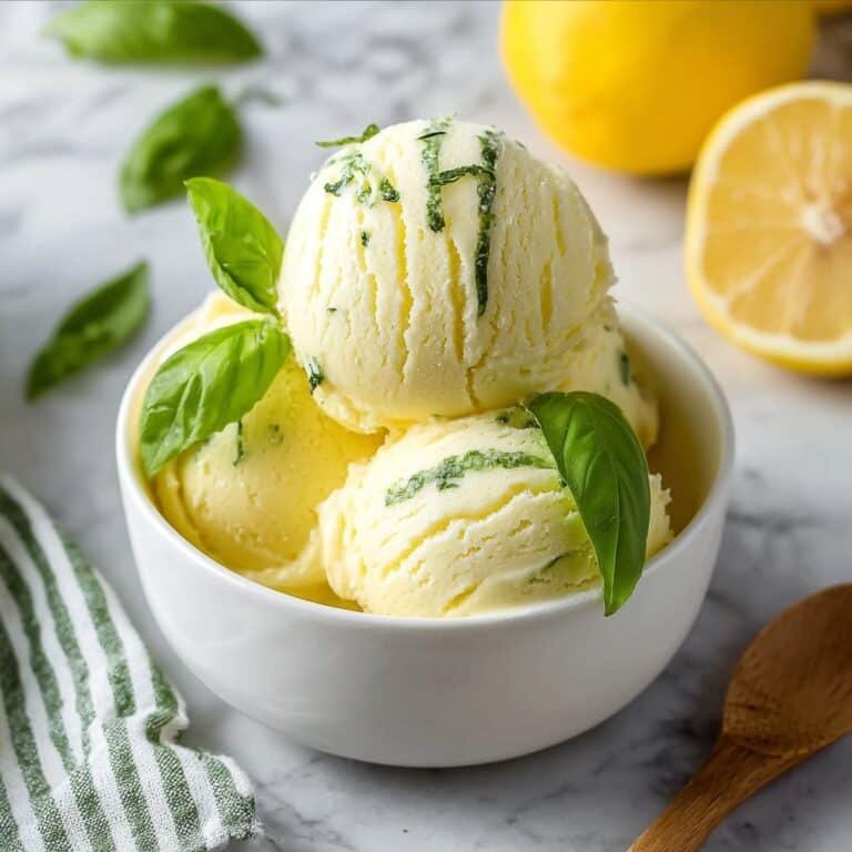 Lemon Basil Sorbet Recipe