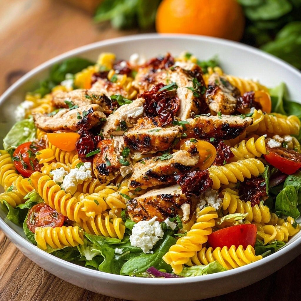 BBQ Chicken Pasta Salad Recipe - Article Image 2 — BBQ Chicken Pasta Salad, easy BBQ chicken pasta, smoky BBQ chicken salad, veggie pasta salad with BBQ chicken, quick summer pasta salad