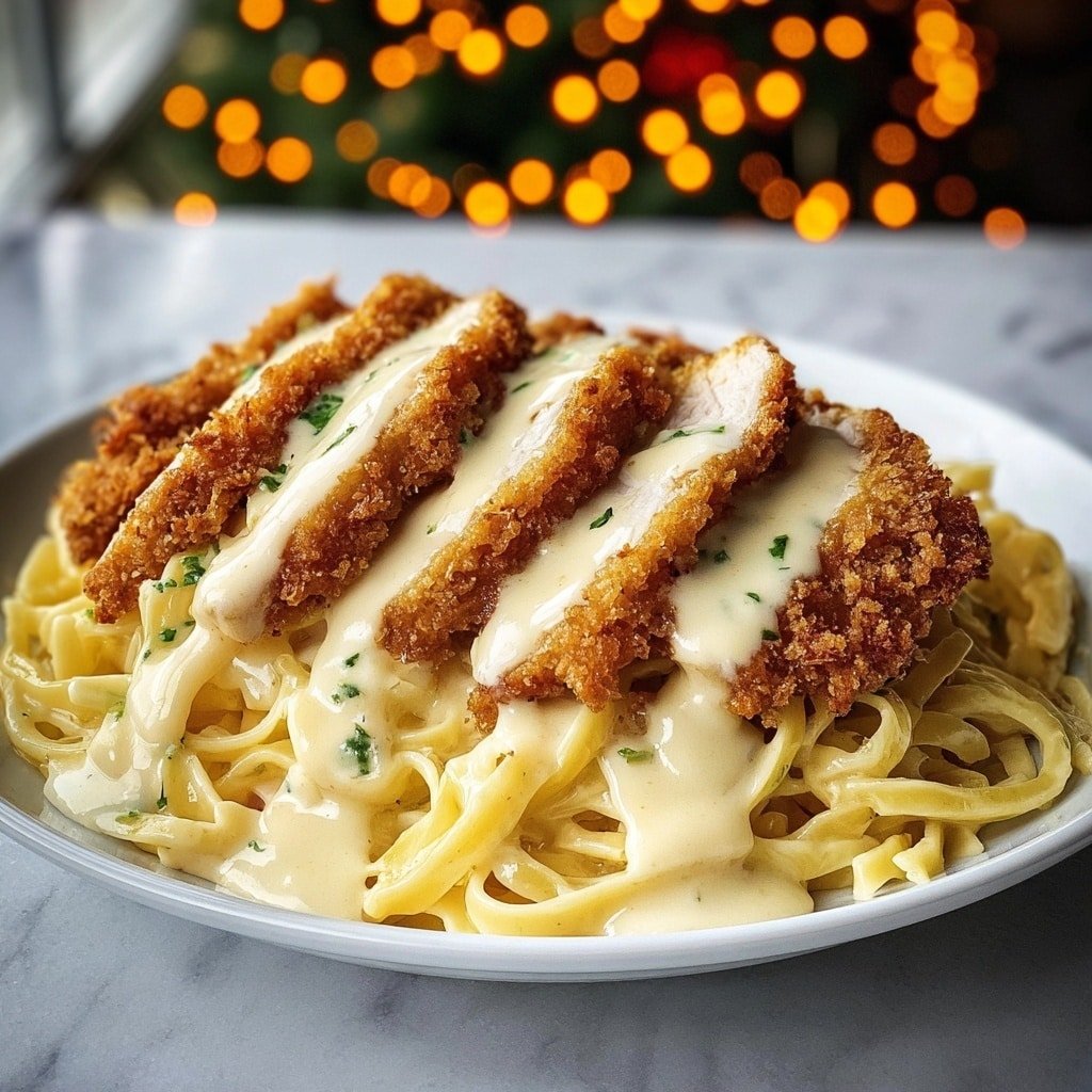 Crispy Chicken with Creamy Garlic Pasta Recipe - Article Image 2 — Crispy Chicken with Creamy Garlic Pasta, crispy chicken and garlic pasta, creamy garlic chicken recipe, easy crispy chicken dinner, flavorful pasta with chicken