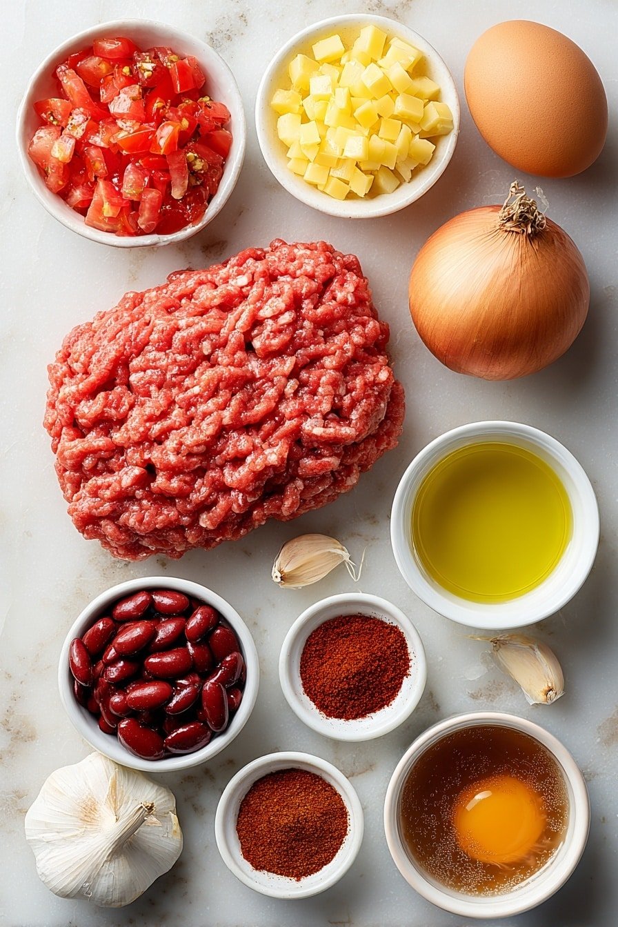 Easy Chili Con Carne Recipe - Ingredients Image — Easy Chili Con Carne, hearty chili recipe, simple beef chili, flavorful chili dinner, comfort food chili