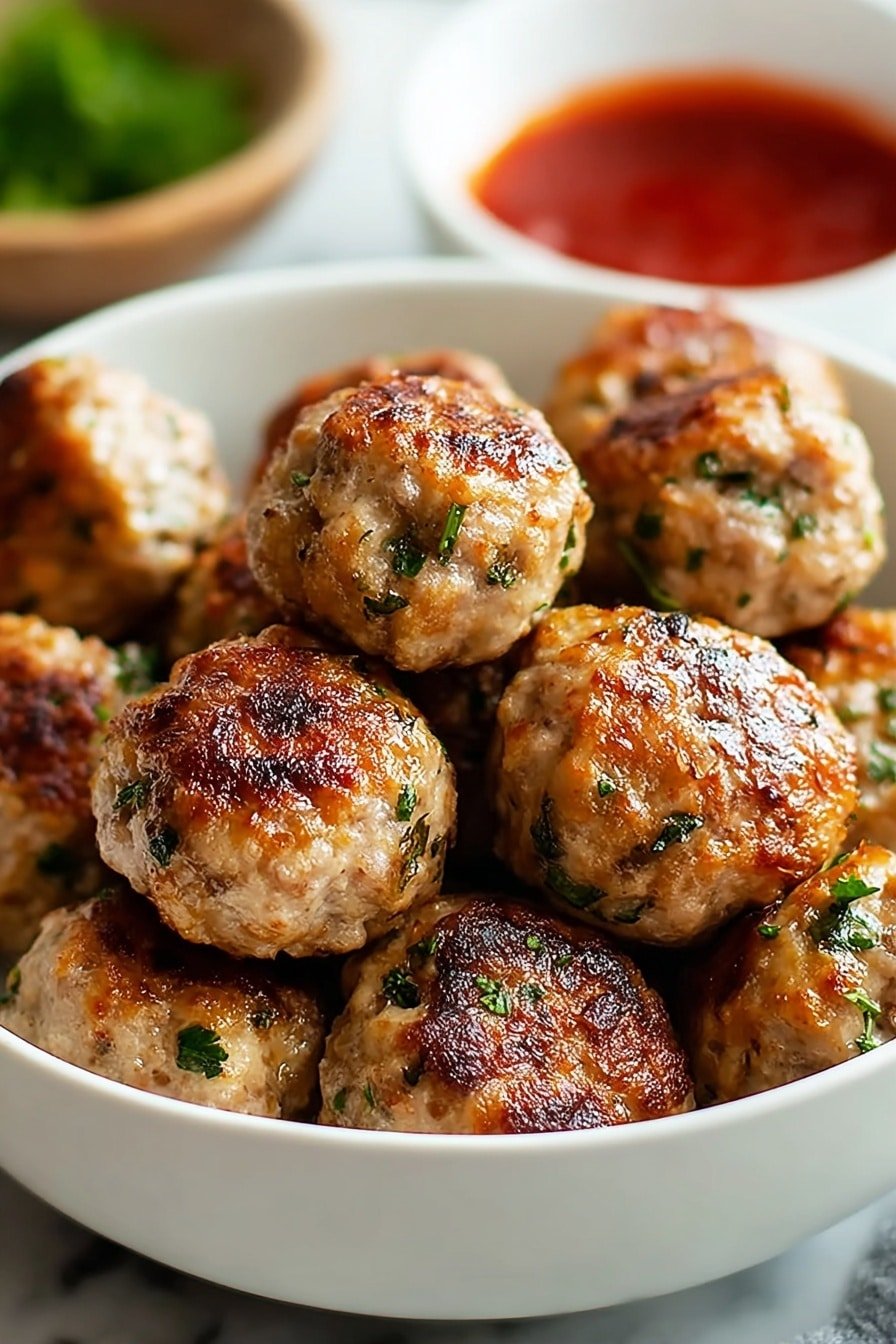 Mini Turkey Meatballs with Marinara Recipe - Article Image 2 — Mini Turkey Meatballs with Marinara, turkey meatball recipe, Italian meatballs, easy meatball recipe, hearty marinara sauce