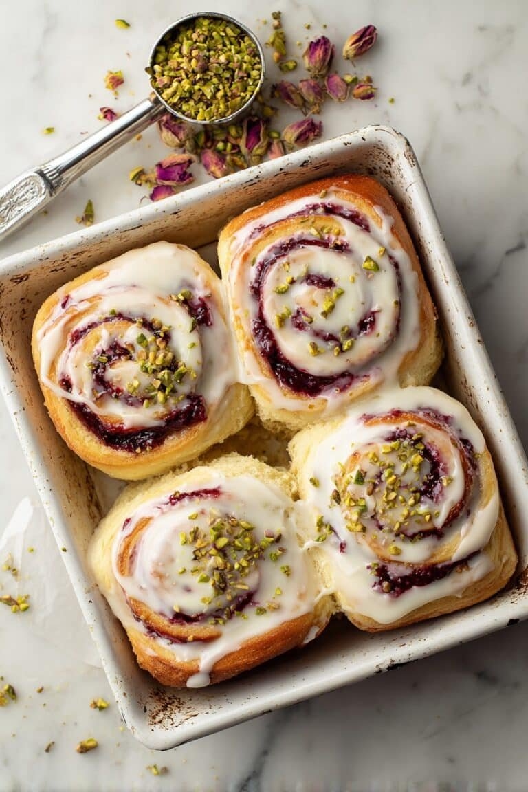 Raspberry Rose Cheesecake Buns Recipe