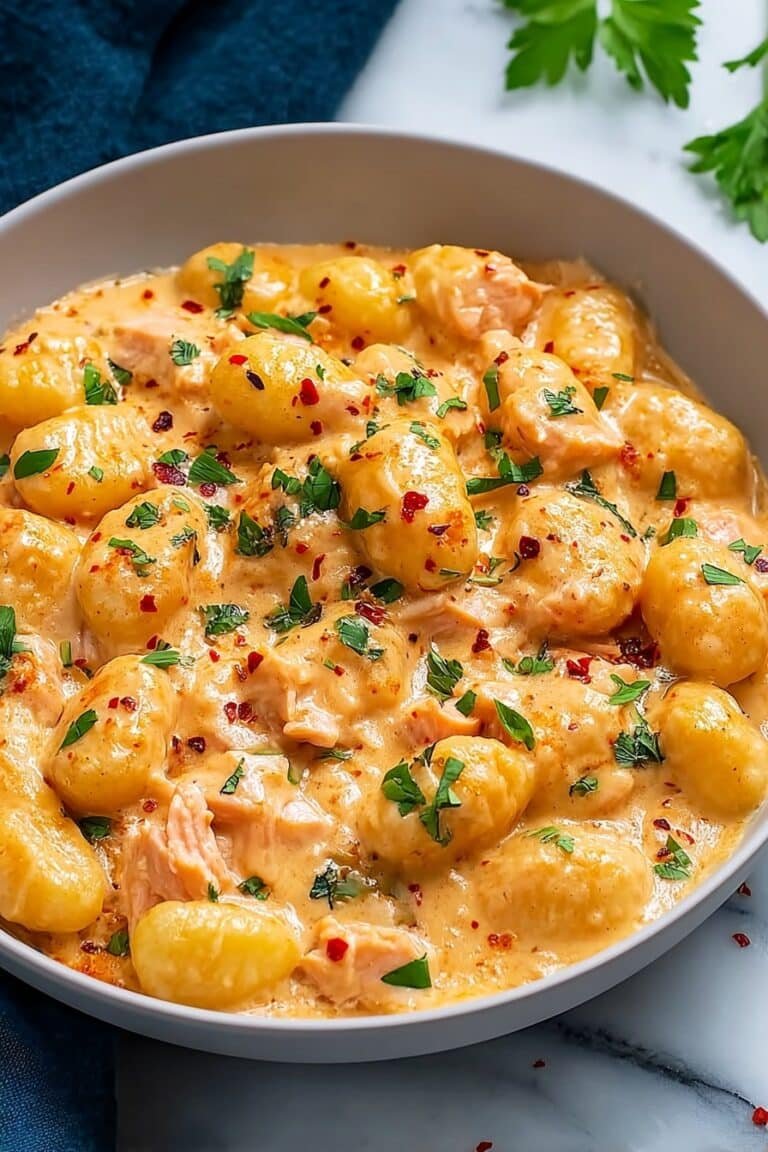 Smoked Salmon Gnocchi with Creamy Tomato Sauce Recipe