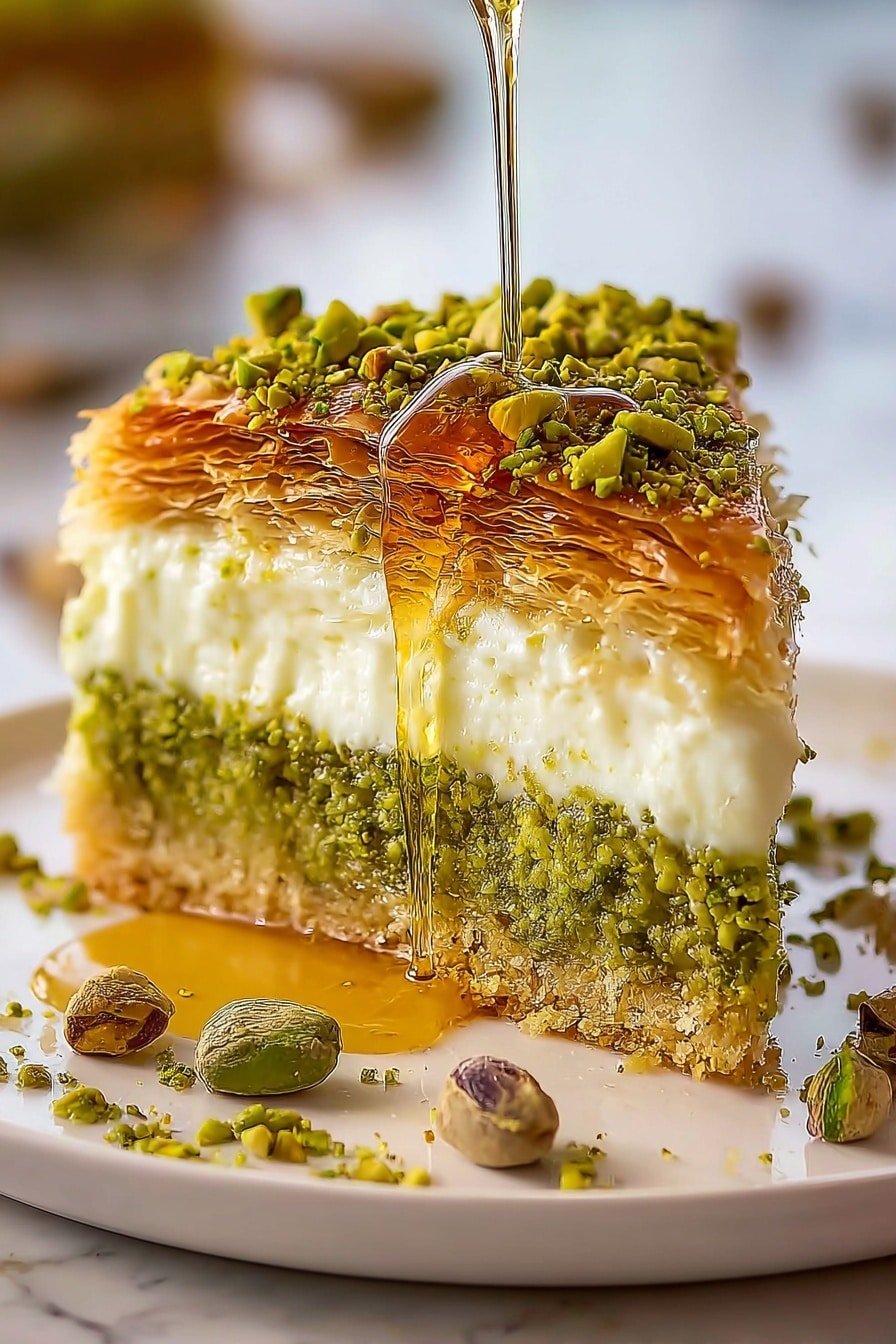 Pistachio Baklava Cheesecake Recipe