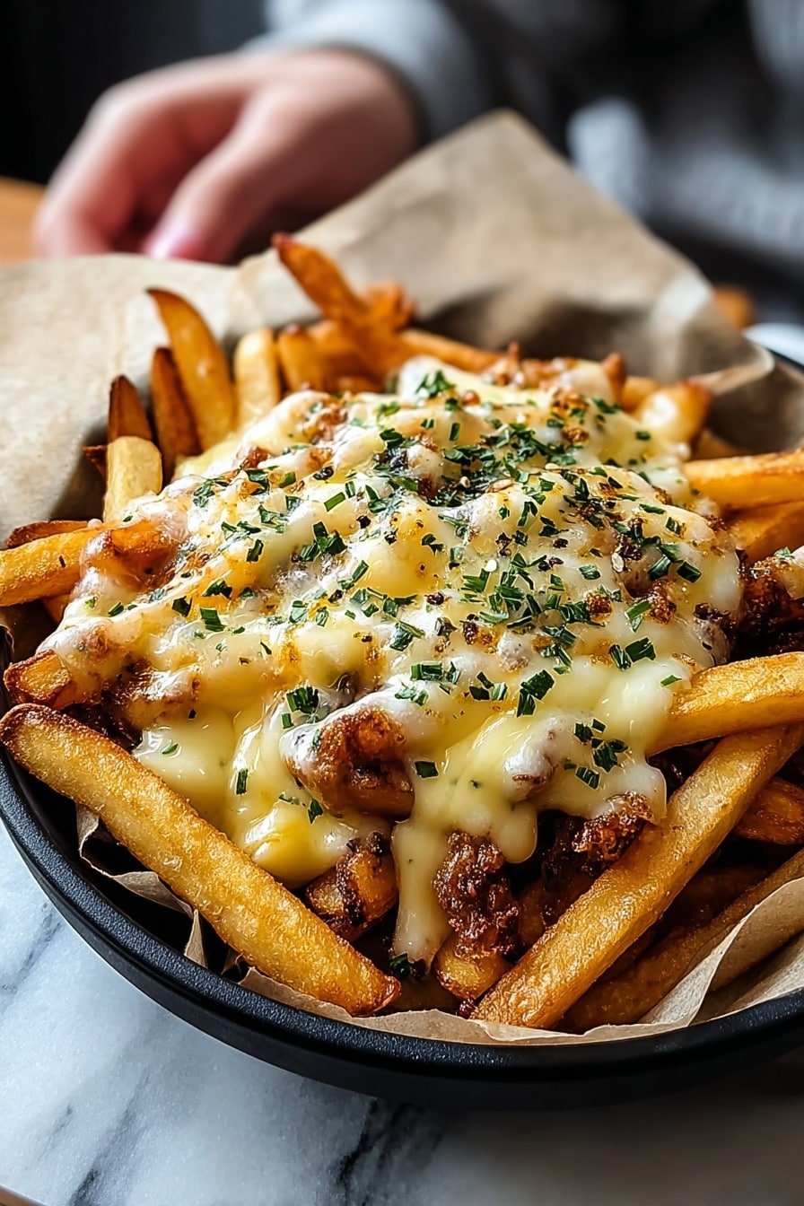 Crispy Loaded Fries with Bacon and Cheese Recipe - Article Image 1 — Crispy Loaded Fries with Bacon and Cheese, loaded fries with bacon and cheese, cheesy bacon fries recipe, crispy cheesy bacon fries, ultimate loaded fries recipe