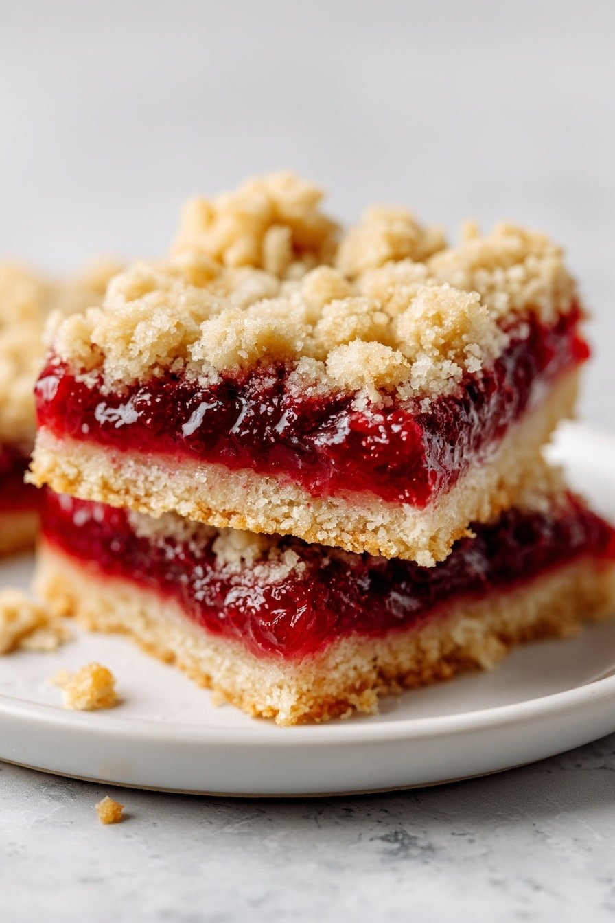 Rhubarb Crumble Bars Recipe - Article Image 2 — Rhubarb Crumble Bars, rhubarb dessert, easy rhubarb bars, fruit crumble bars, homemade rhubarb bars